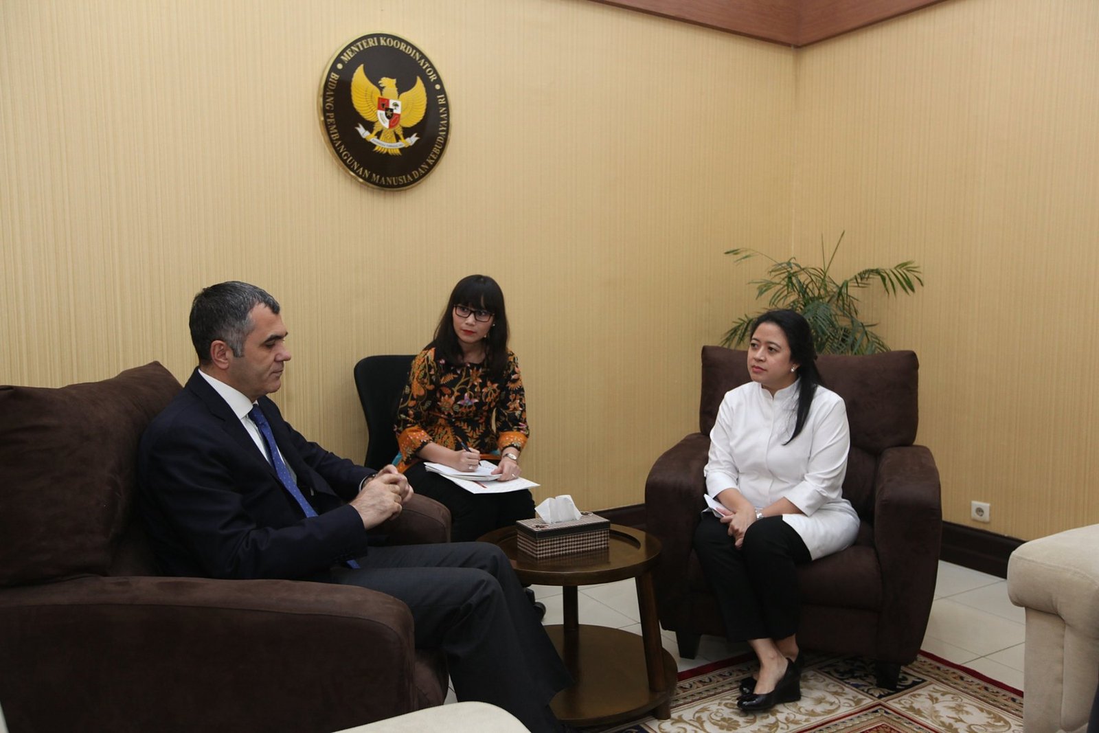Rika Agusmelda at a courtesy call at the Coordinating Ministry for Human Development and Culture